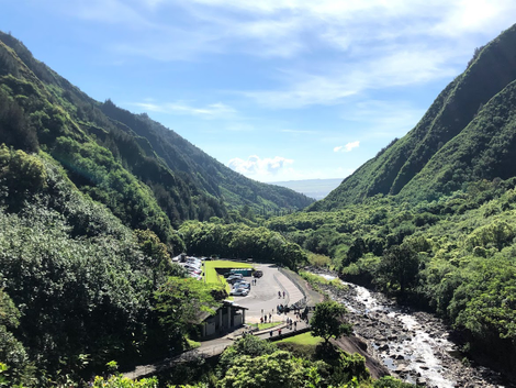 From the Iao Needle looking back into the ‘valley’.